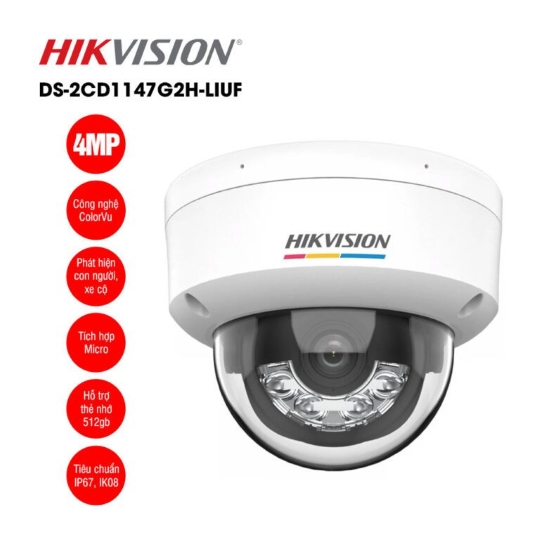 Camera IP 4MP bán cầu HIKVISION DS-2CD1147G2H-LIUF